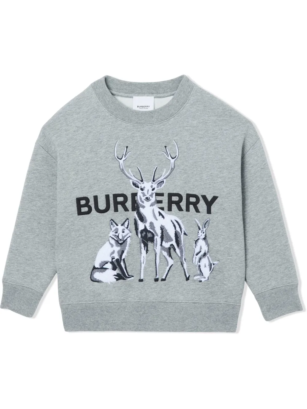 

Burberry Kids sudadera con logo estampado - Gris