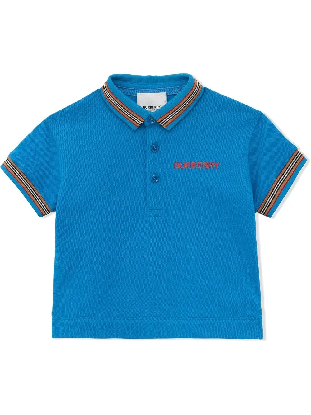 

Burberry Kids playera tipo polo manga corta - Azul