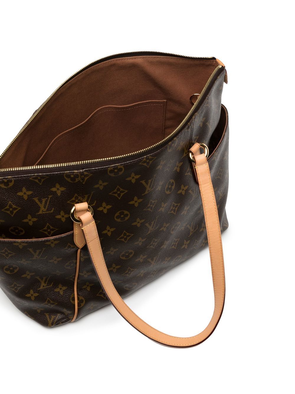 Louis Vuitton Totally 2010 Mm Brown Monogram Canvas Tote Leather