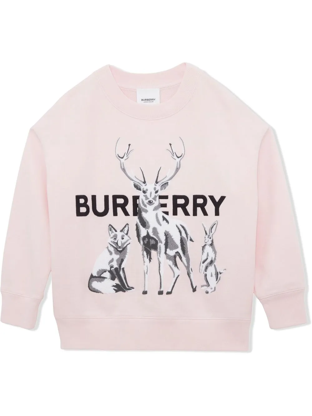 

Burberry Kids sudadera con logo estampado - Rosado