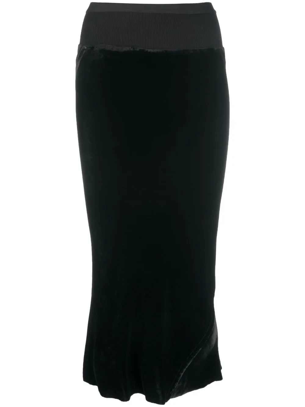 

Rick Owens falda midi tejida - Negro