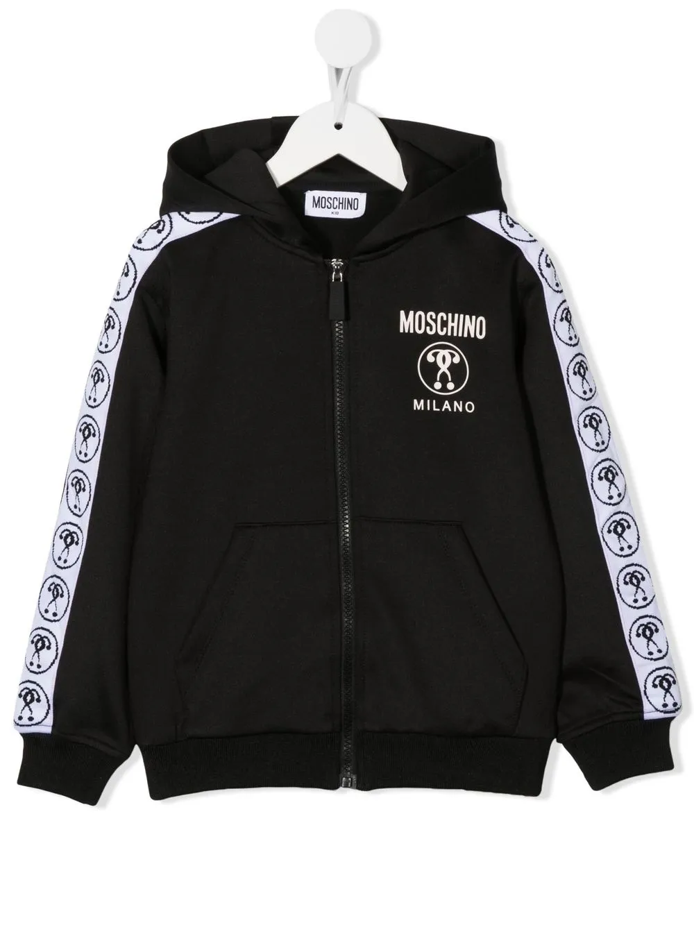 

Moschino Kids logo-trimmed hoodie - Black