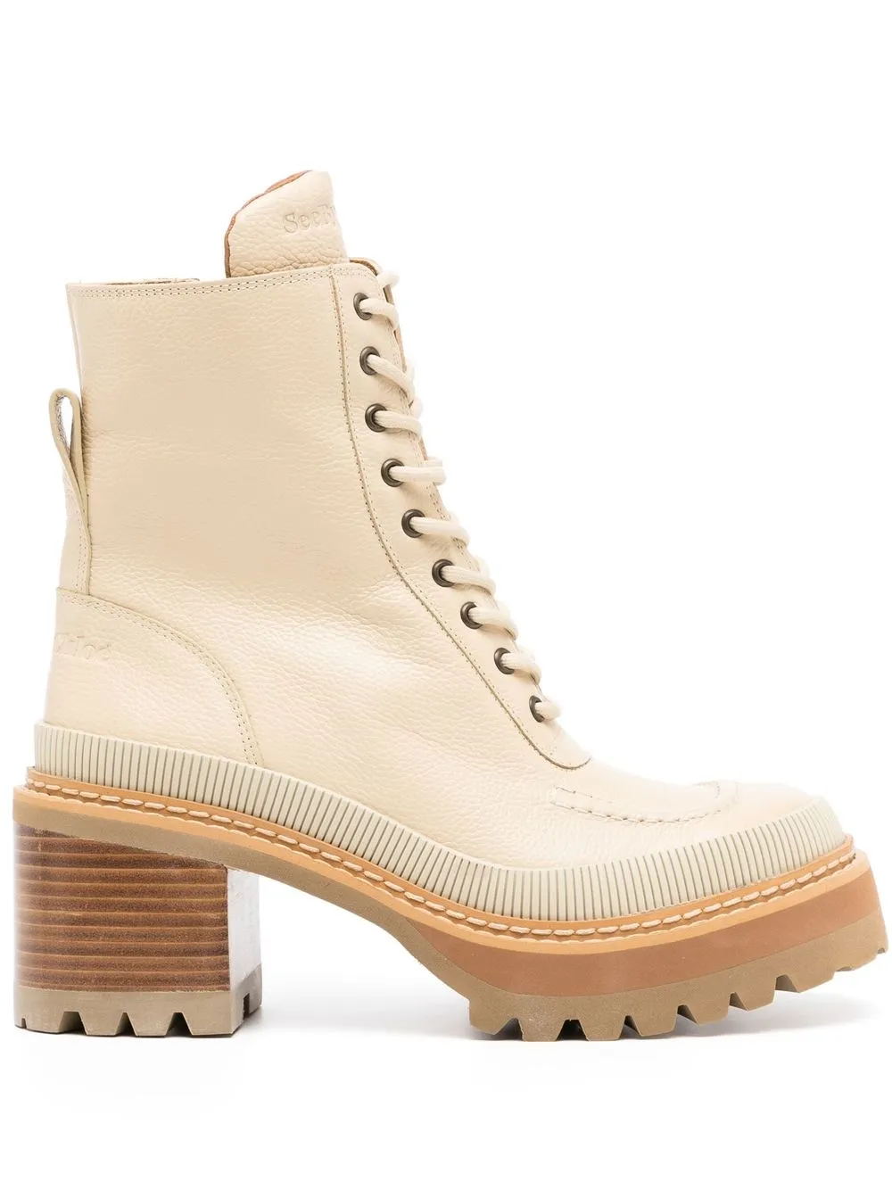 

See by Chloé Mahalia lace-up leather boots - Brown