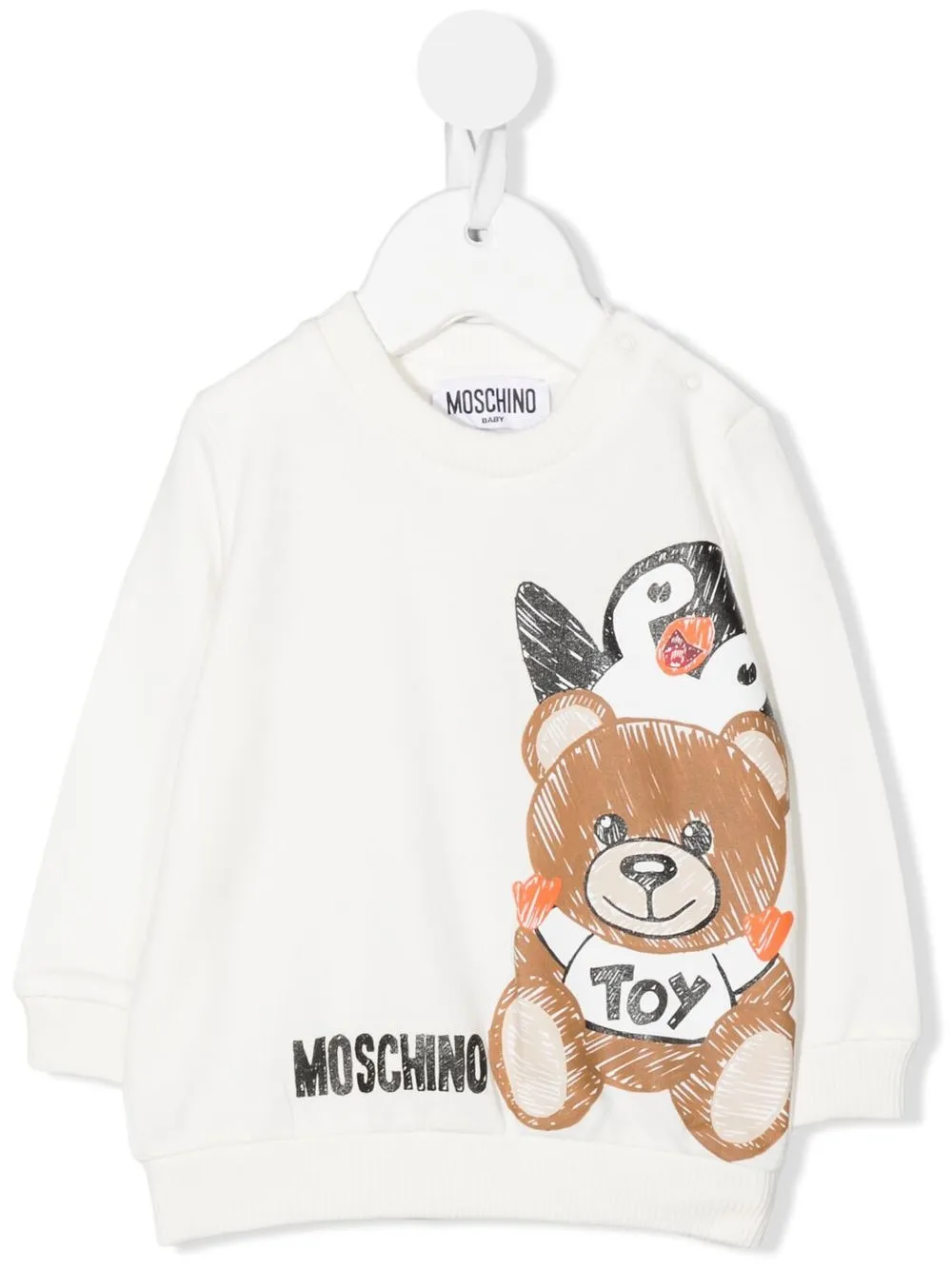 

Moschino Kids sudadera con estampado Teddy Bear - Blanco