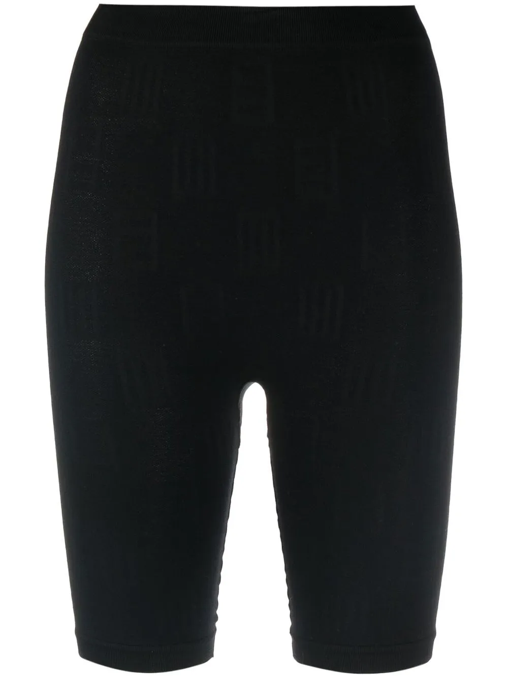 

AMBUSH shorts de tiro alto con monograma - Negro