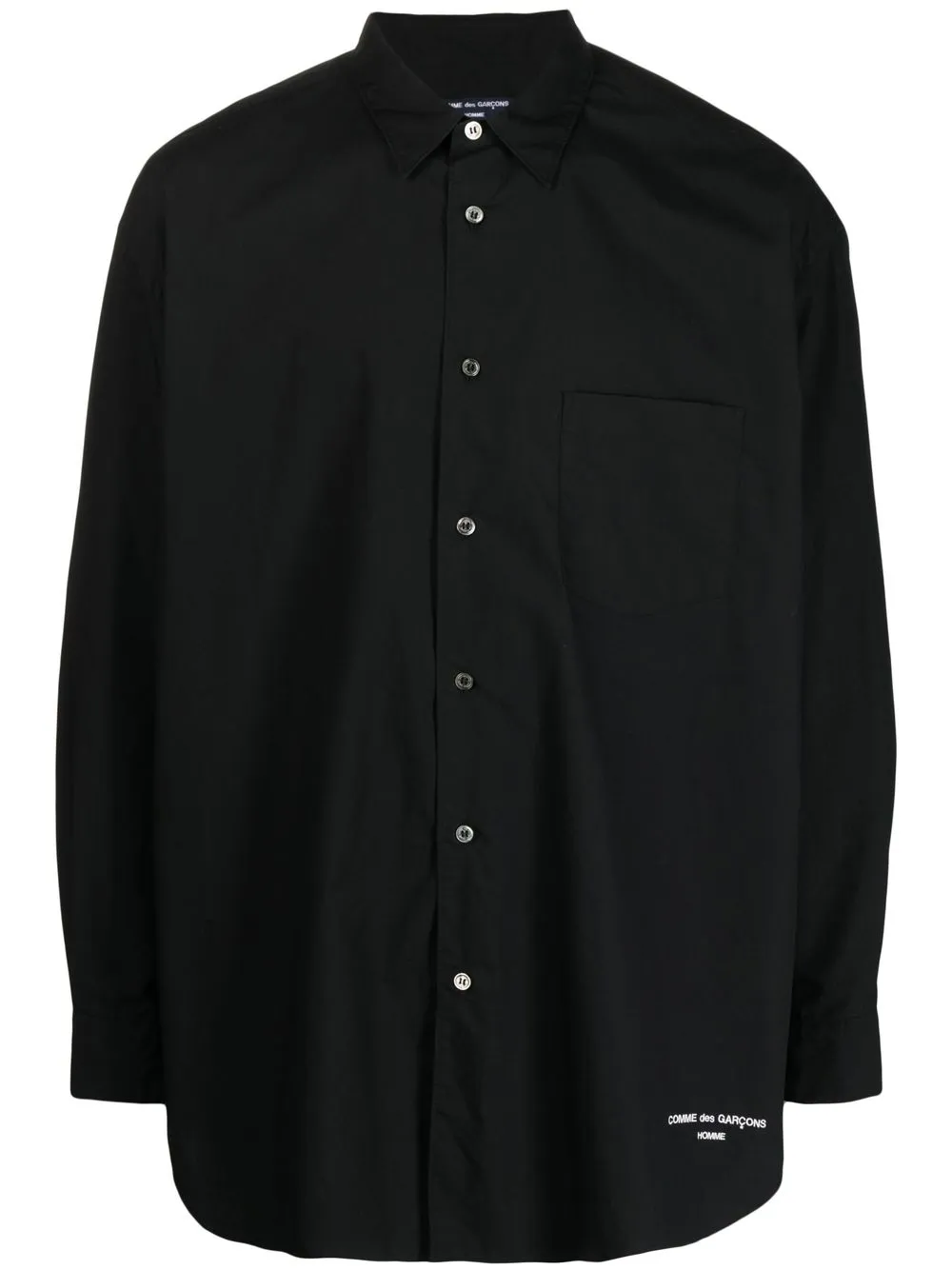 

Comme Des Garçons Homme camisa de popelina con logo estampado - Negro