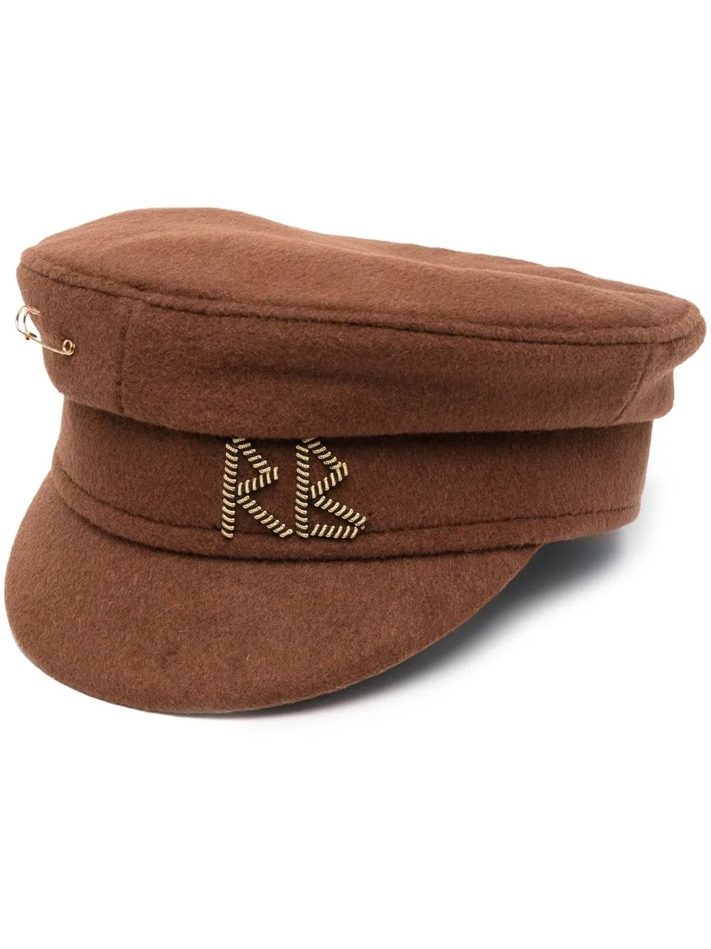 

Ruslan Baginskiy gorra baker boy con logo bordado - Marrón