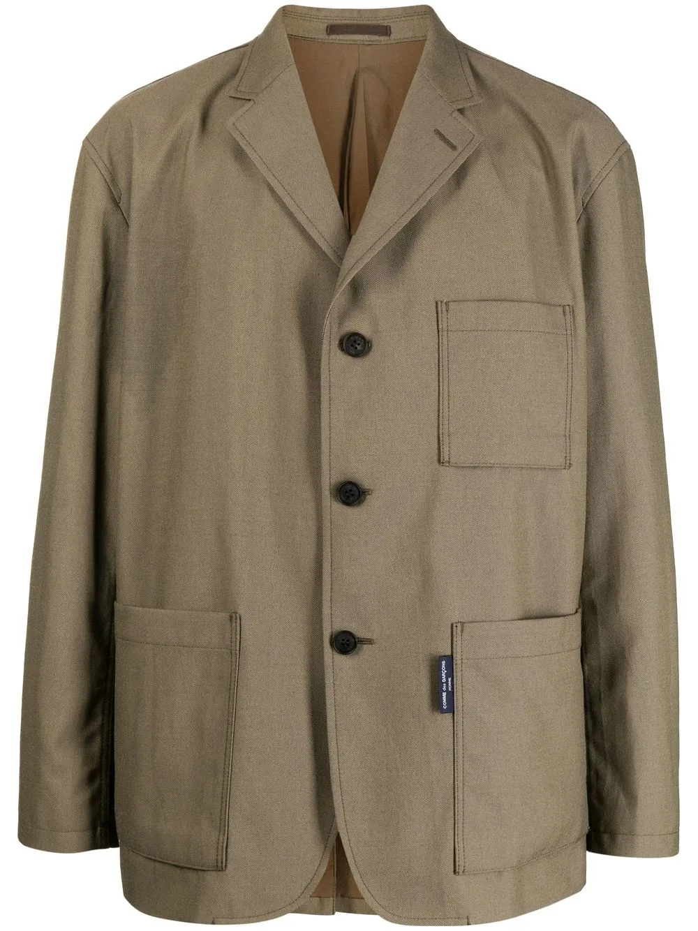 

Comme Des Garçons Homme blazer con solapa de muesca y botones - 2 BEIGE