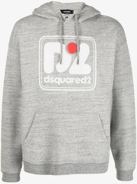 DSQUARED2 logo-print cotton hoodie