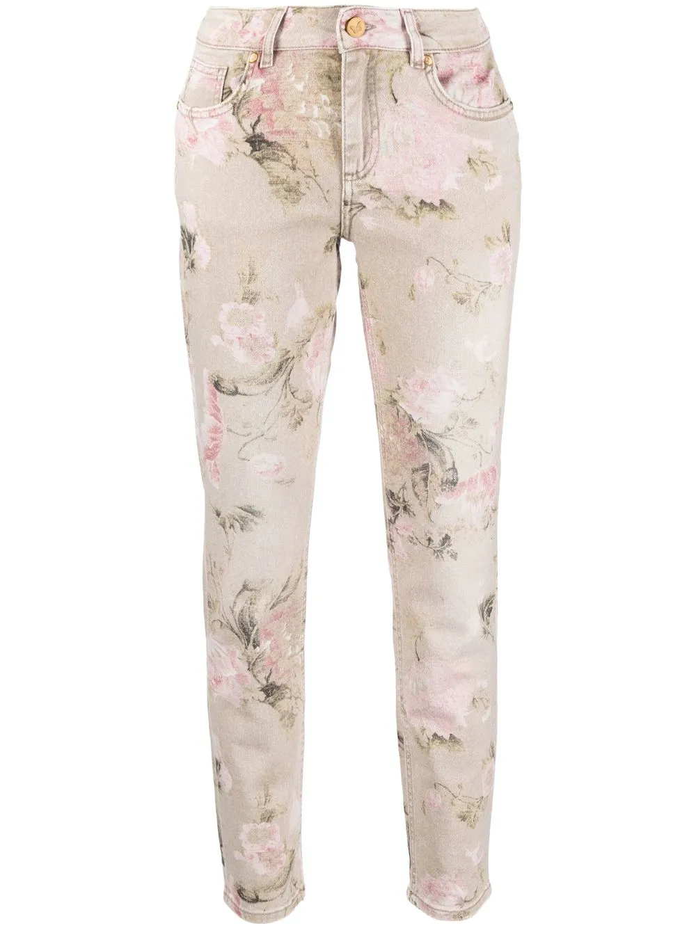 

Blumarine jeans slim con estampado floral - Neutro