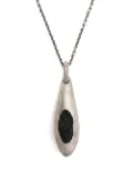 Parts of Four Chrysalis tektite pendant necklace - Silver