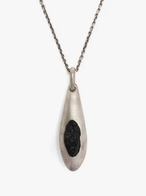 Parts of Four Chrysalis tektite pendant necklace