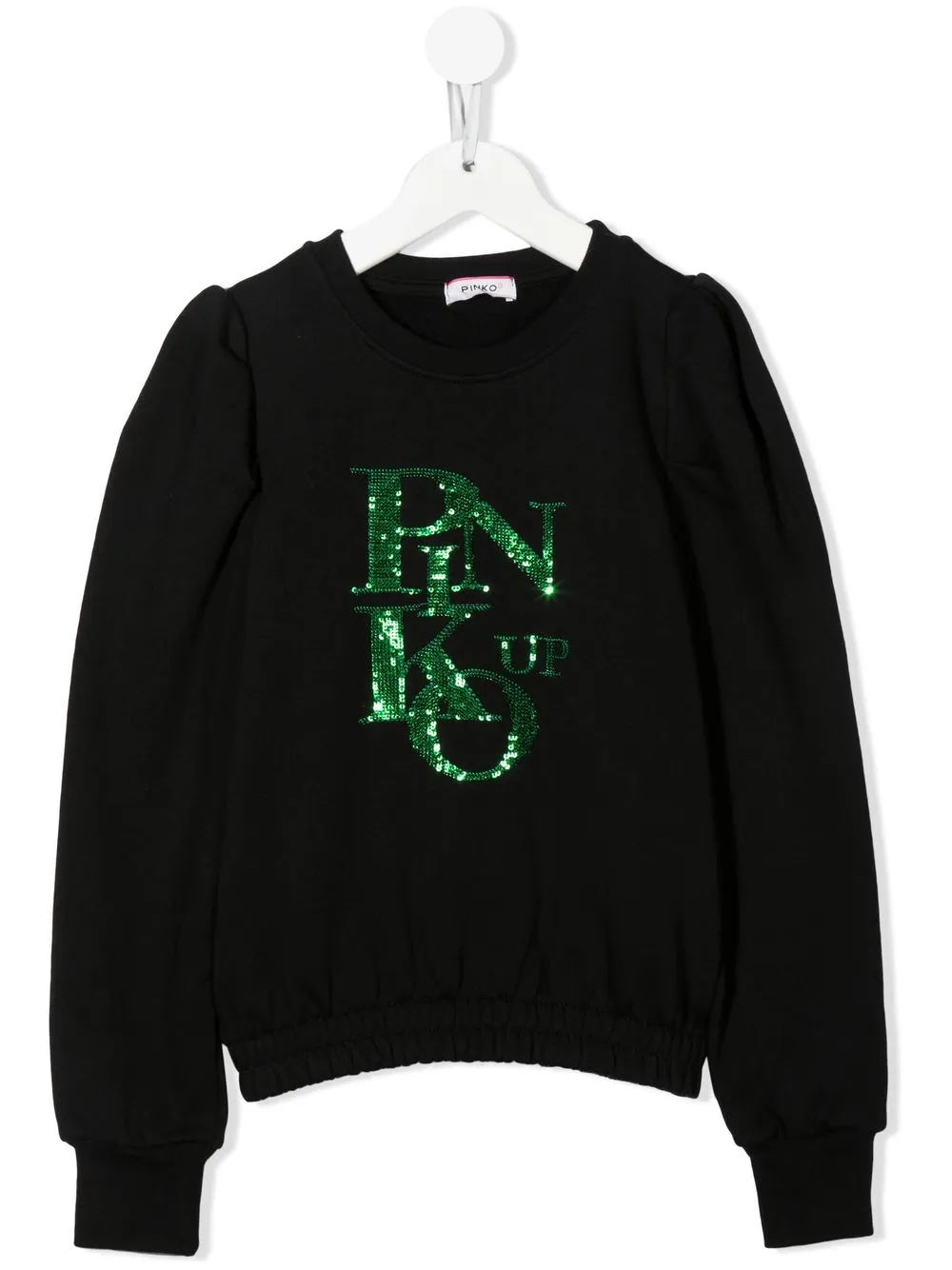 

Pinko Kids sequin-logo crew neck sweatshirt - Black