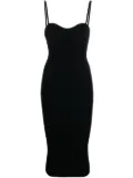 Helmut Lang sweetheart-neck midi dress - Black