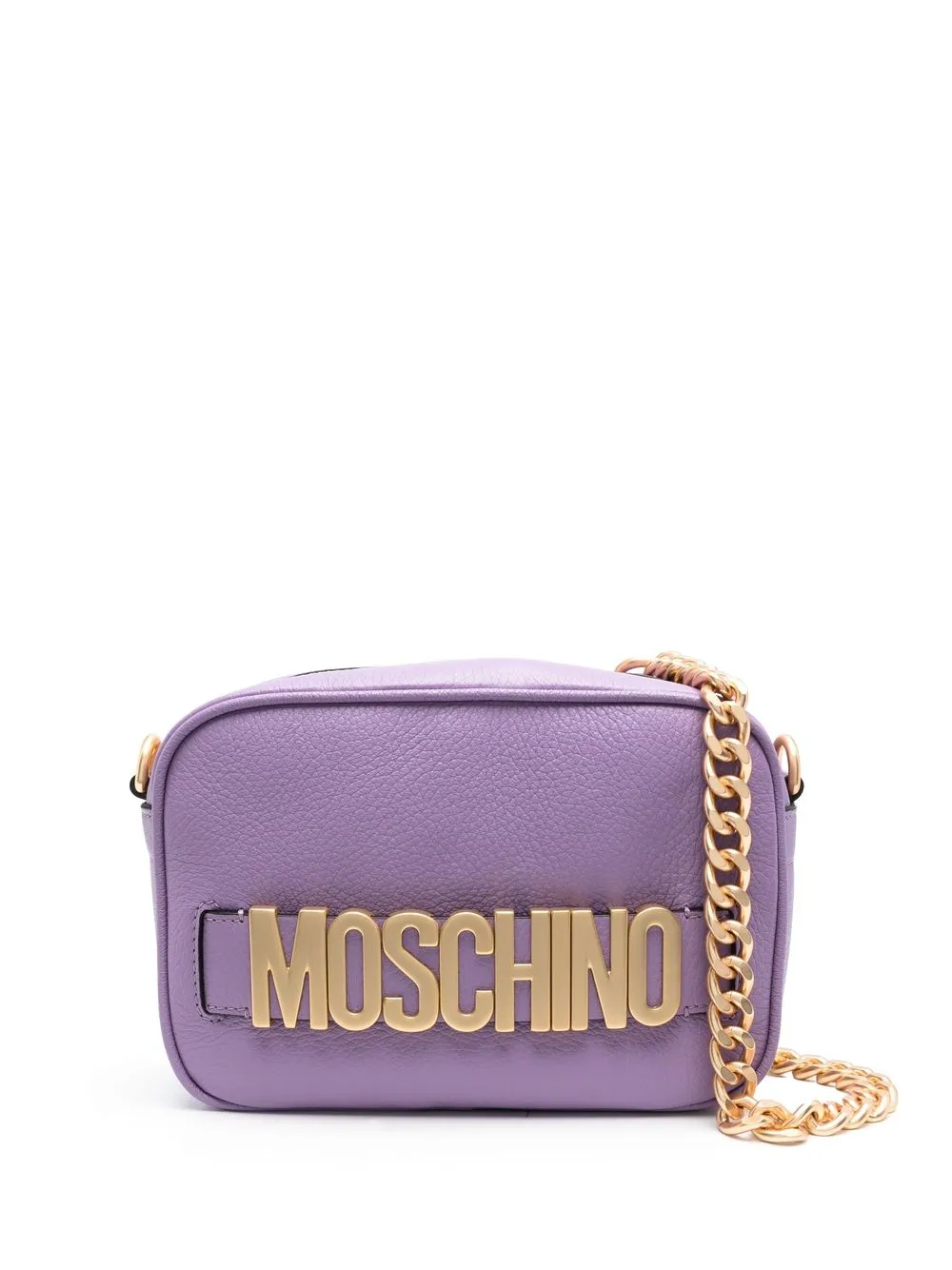 

Moschino bolsa cámara con logo y detalles - Morado