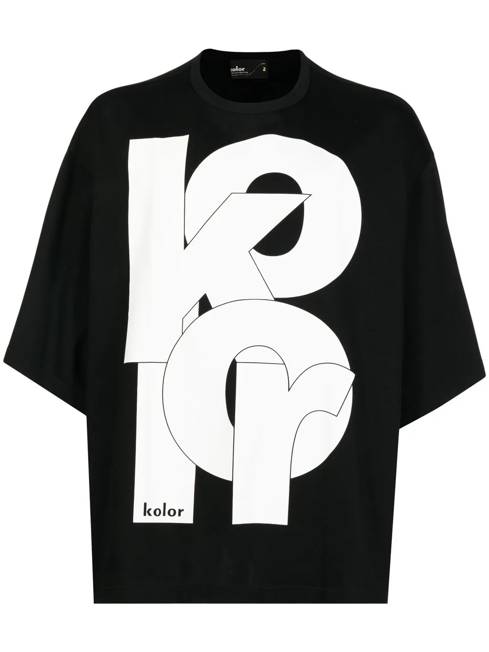 

Kolor playera manga corta con logo estampado - Negro