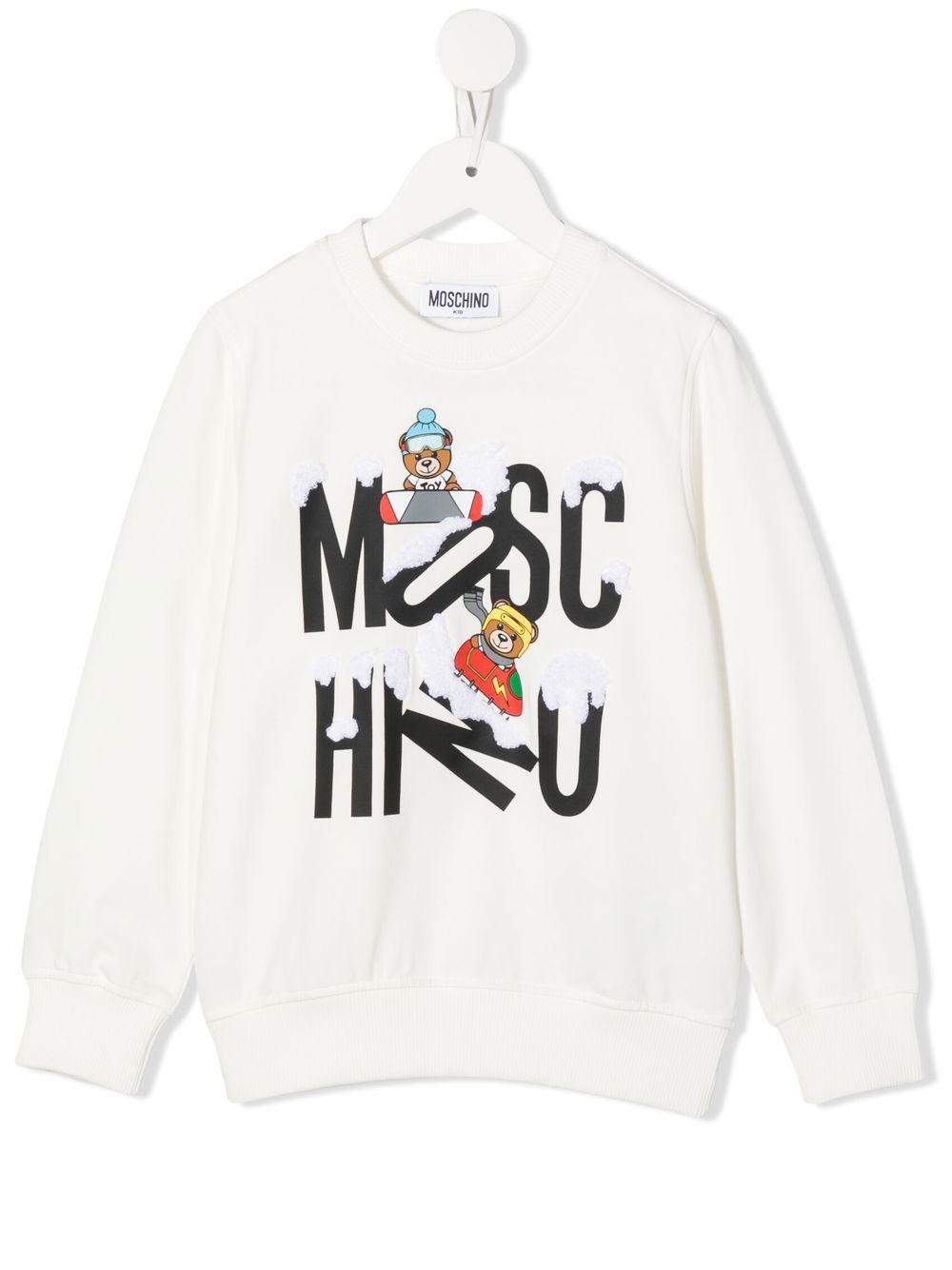 

Moschino Kids sudadera con estampado gráfico del logo - Blanco