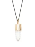 Parts of Four Talisman quartz pendant necklace - Black