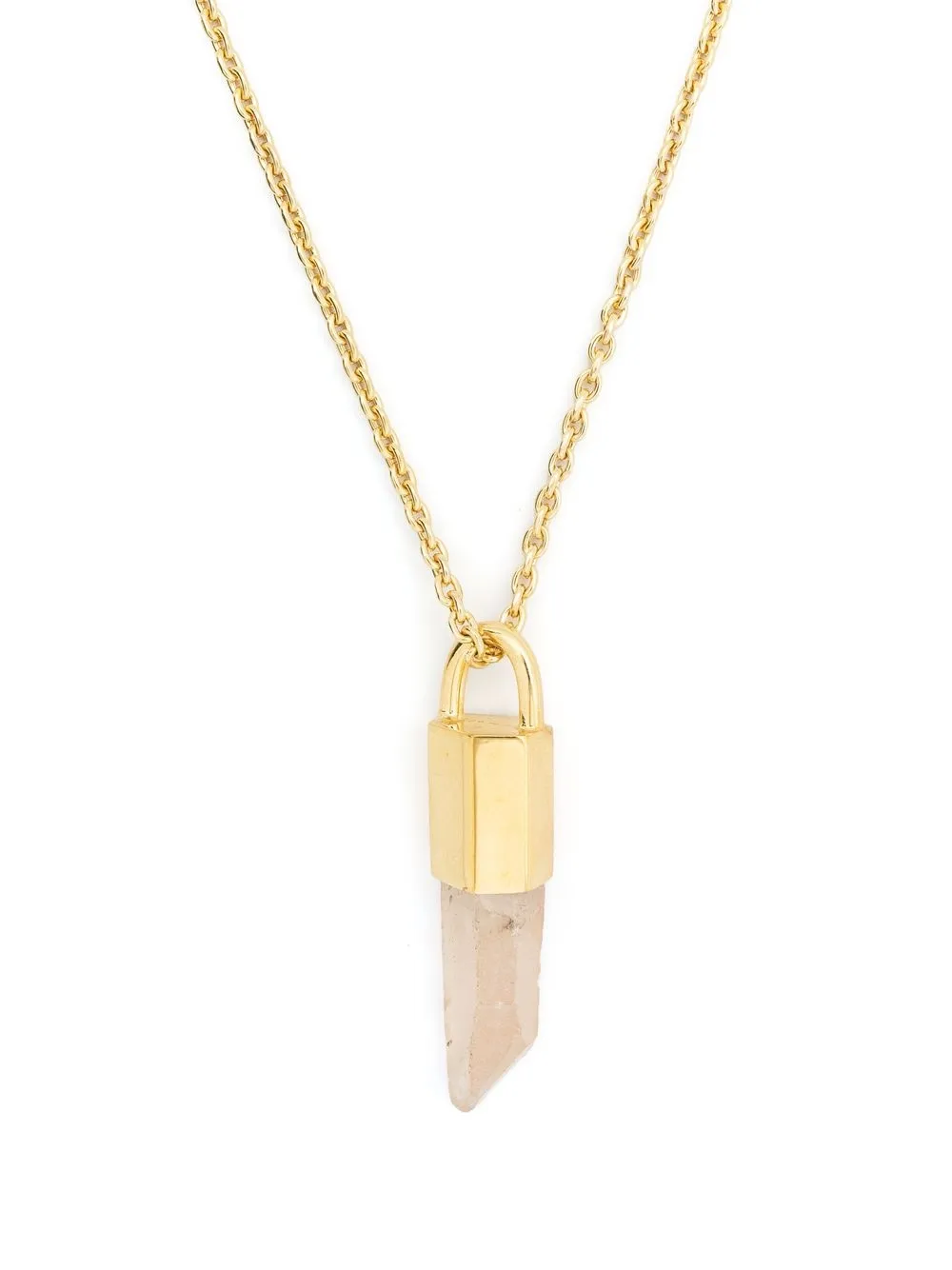 

Parts of Four Talisman quartz pendant necklace - Gold