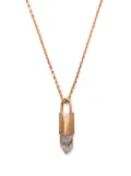 Parts of Four Talisman quartz pendant necklace - Pink