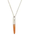 Parts of Four Talisman iron stained quartz necklace - Silver