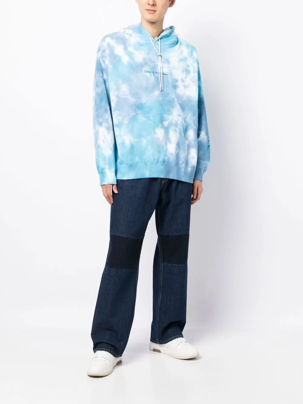 Children Of The Discordance Hoodie met tie-dye print - Blauw
