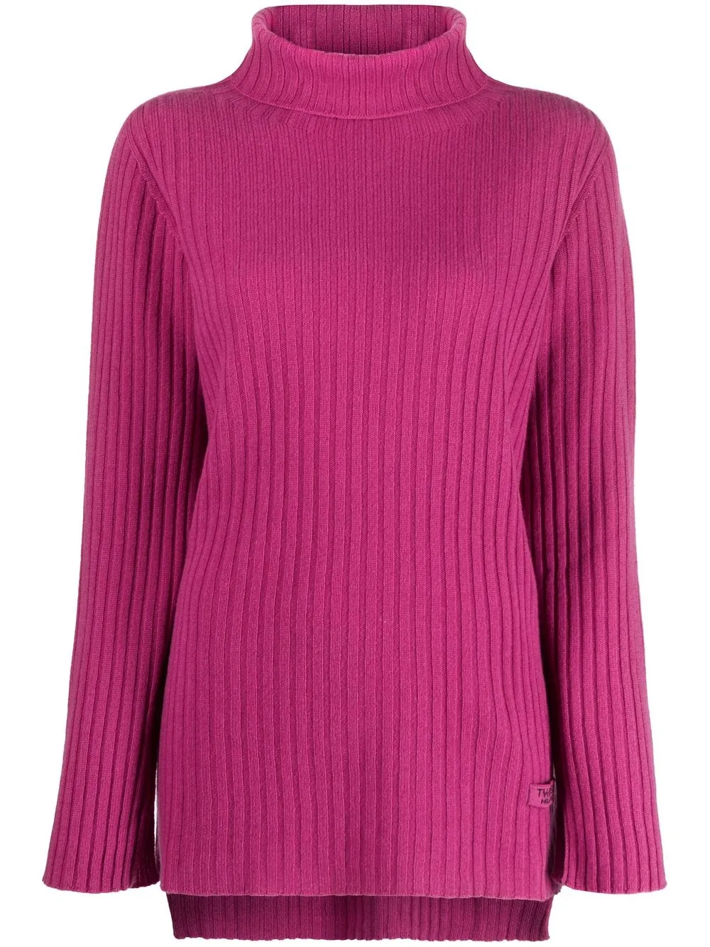 

TWINSET ribbed-knit roll neck jumper - Pink