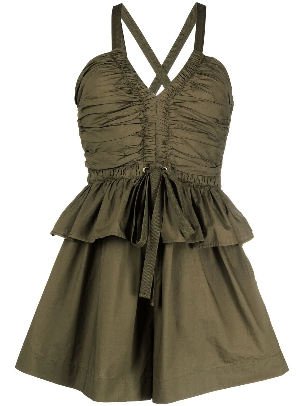 

Ulla Johnson ruched-detail playsuit - Green