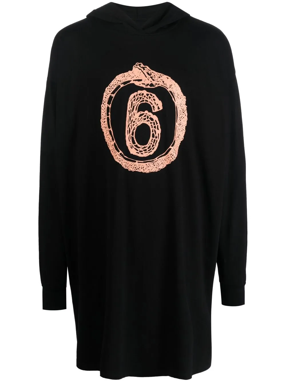 

MM6 Maison Margiela hoodie con logo estampado - Negro