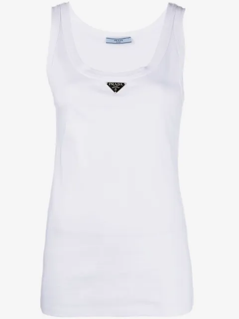 Prada ribbed knit jersey tank top