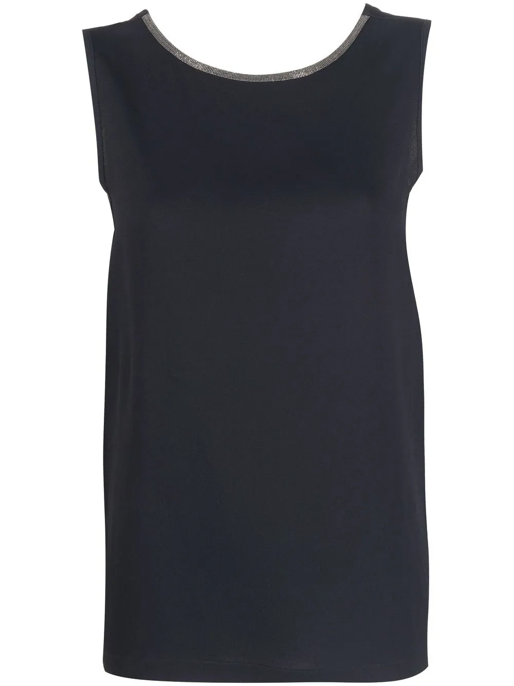 

Fabiana Filippi contrast-trim tank top - Blue