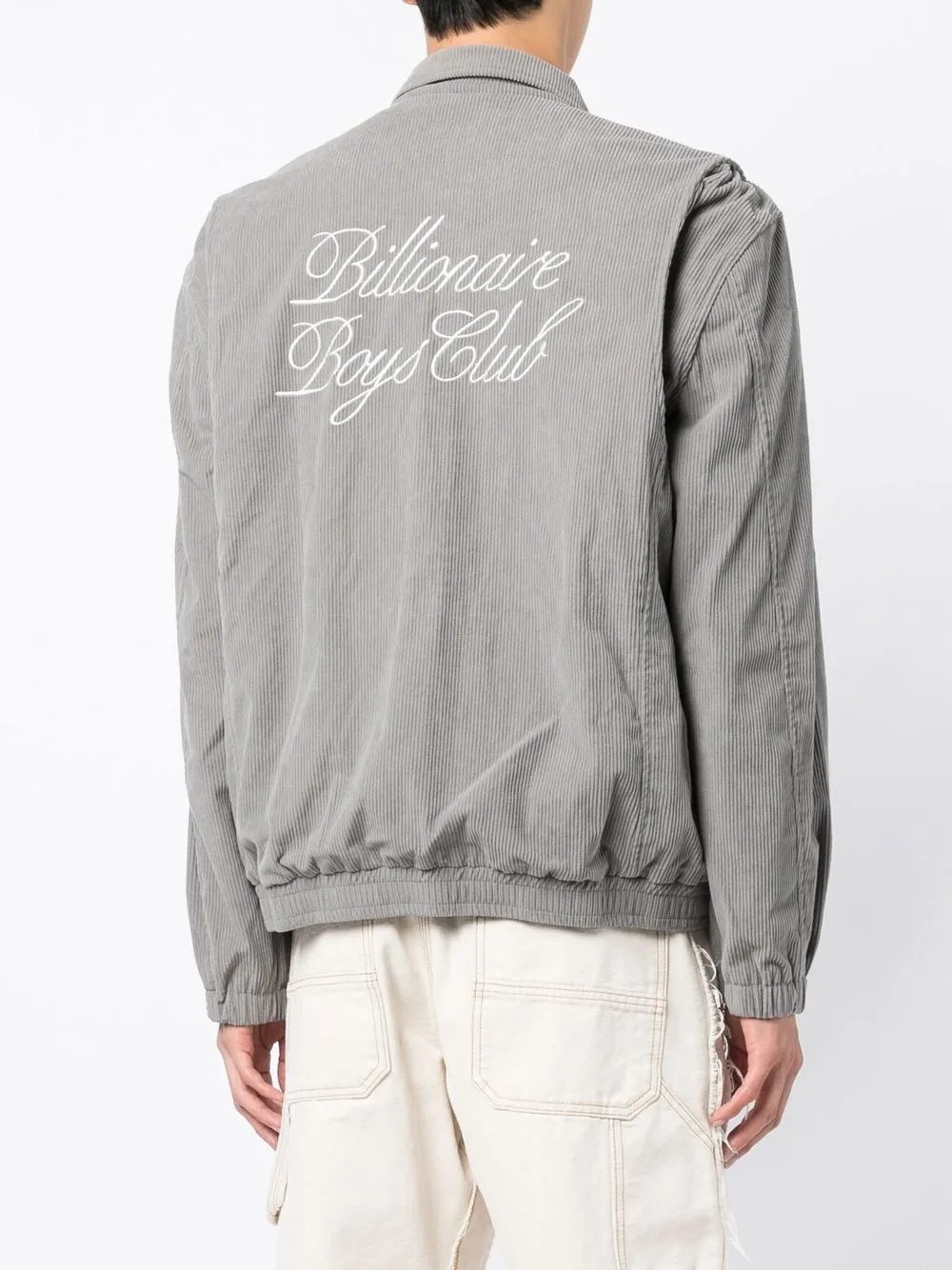 BILLIONAIRE BOYS CLUB LOGO-PRINT ZIP-UP SHIRT JACKET