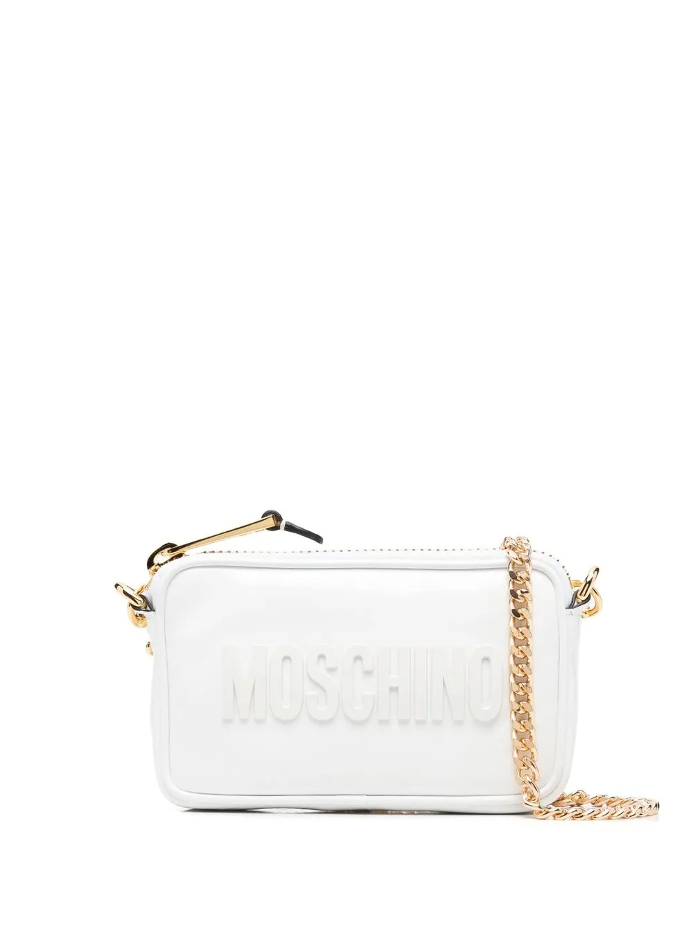 

Moschino bolsa de hombro con placa del logo - Blanco