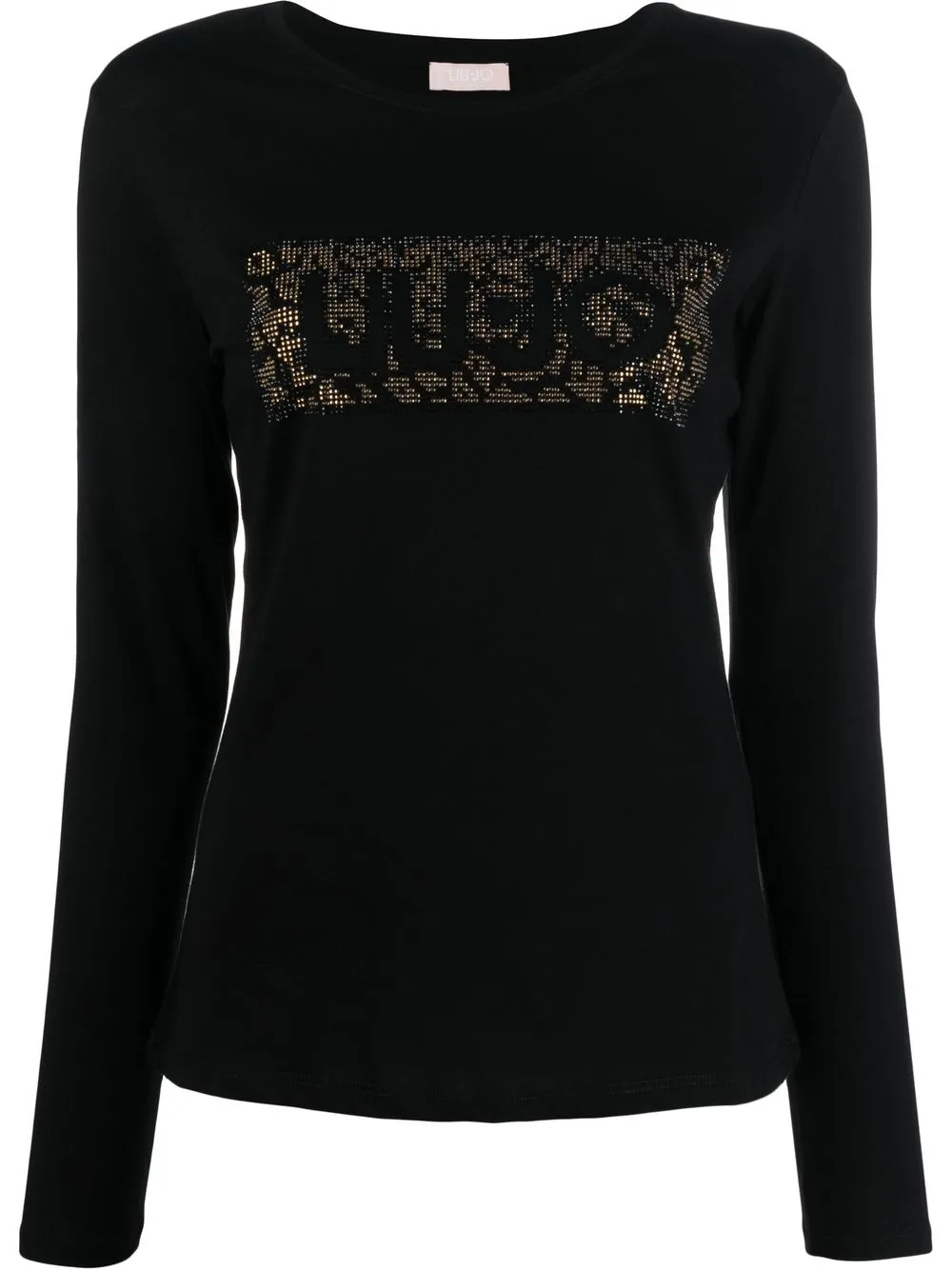 

LIU JO playera con aplique del logo - R9563 NERO LIUJO GLAM