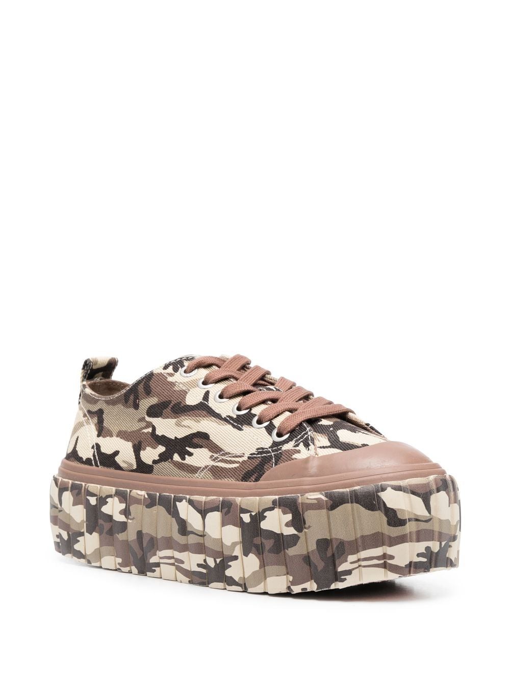 Diesel Sneakers met camouflageprint - Beige