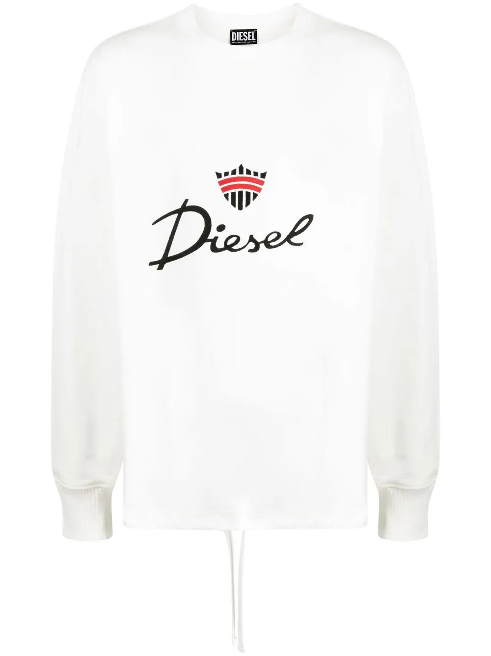 

Diesel sudadera con logo bordado - Blanco