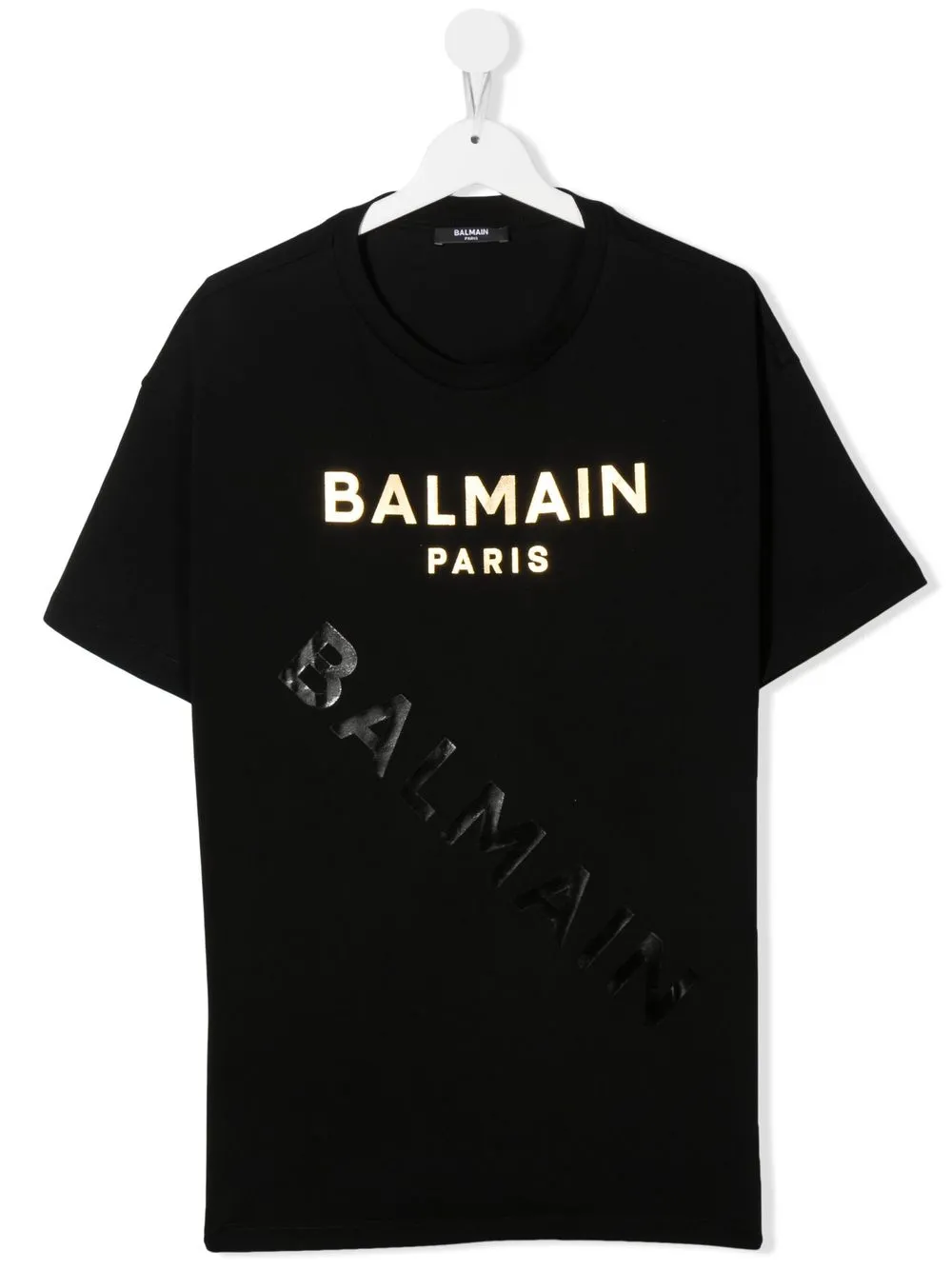 

Balmain Kids playera con logo estampado - Negro