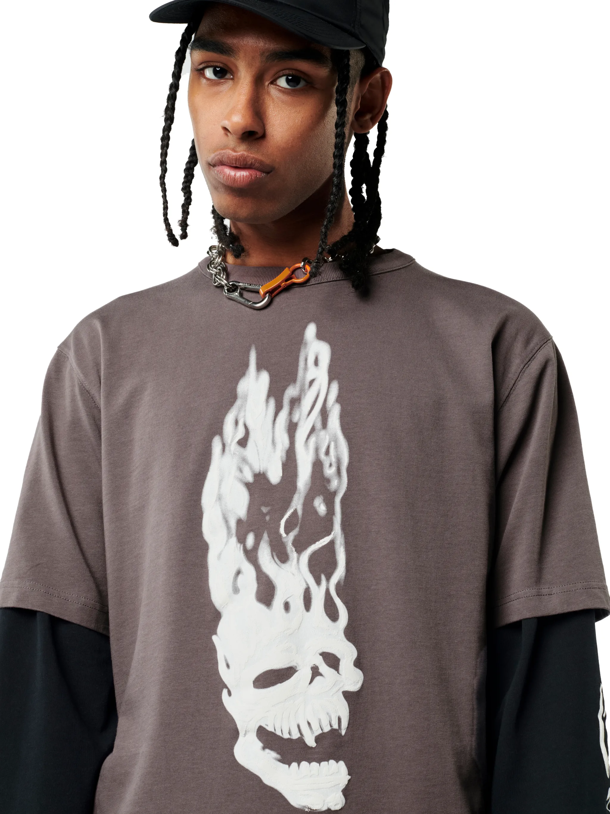 FLAMING SKULL SS TEE