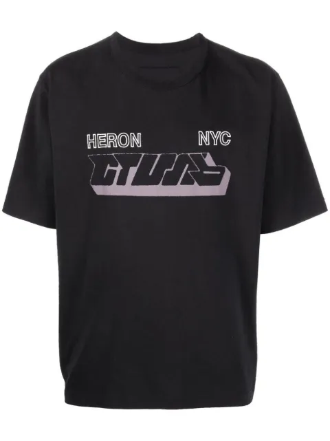 Heron Preston Heron-print cotton T-shirt