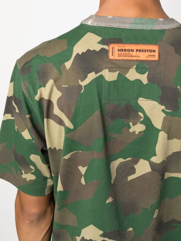 Heron Preston Camouflage organic-cotton T-shirt | Green