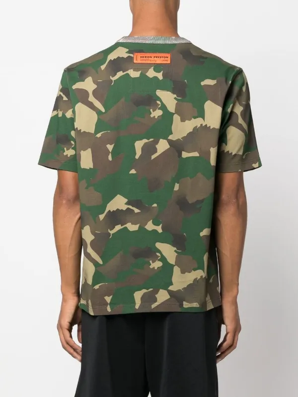 Heron Preston Camouflage organic-cotton T-shirt | Green