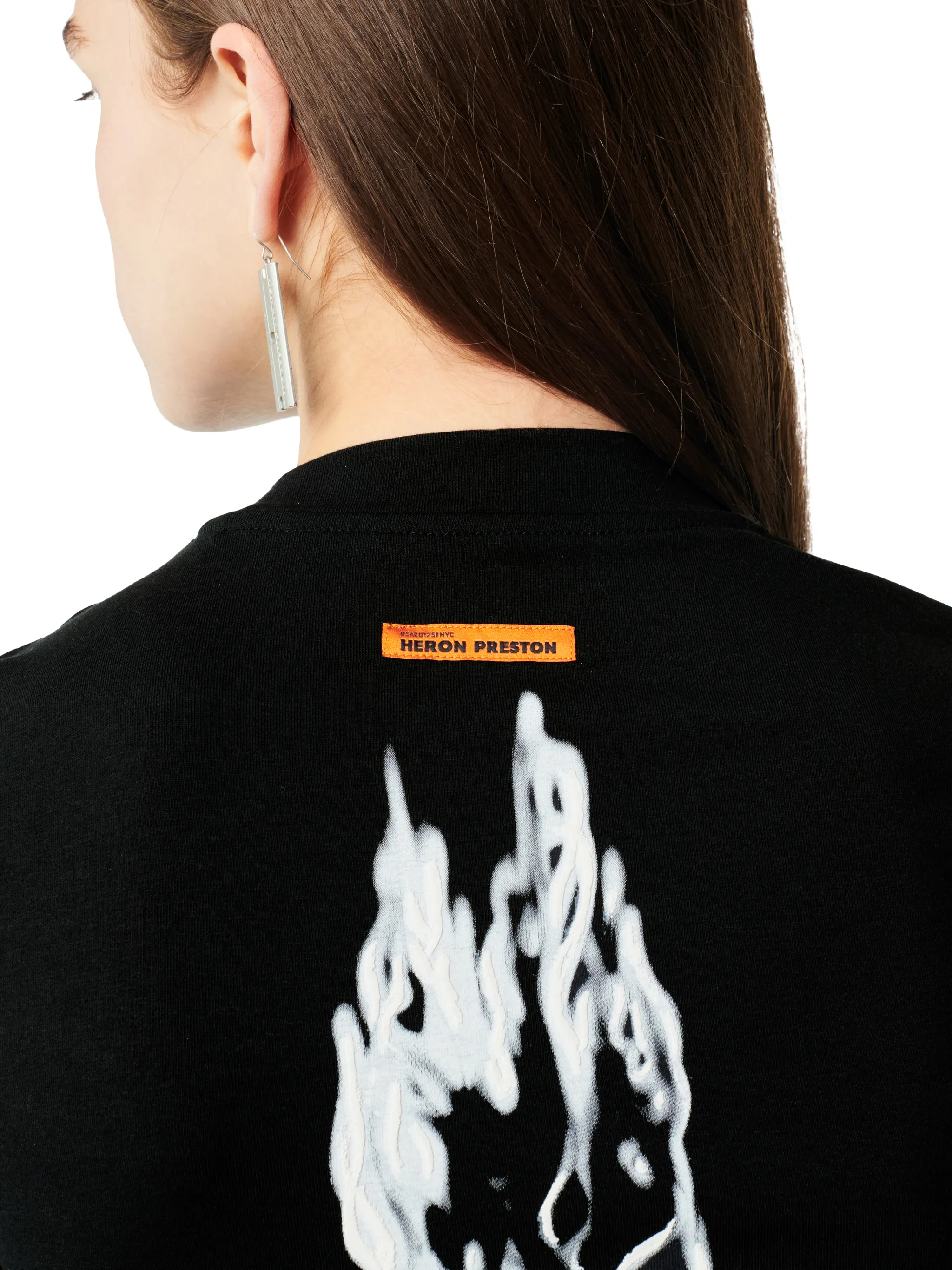 FLAMING SKULL SS BABY TEE