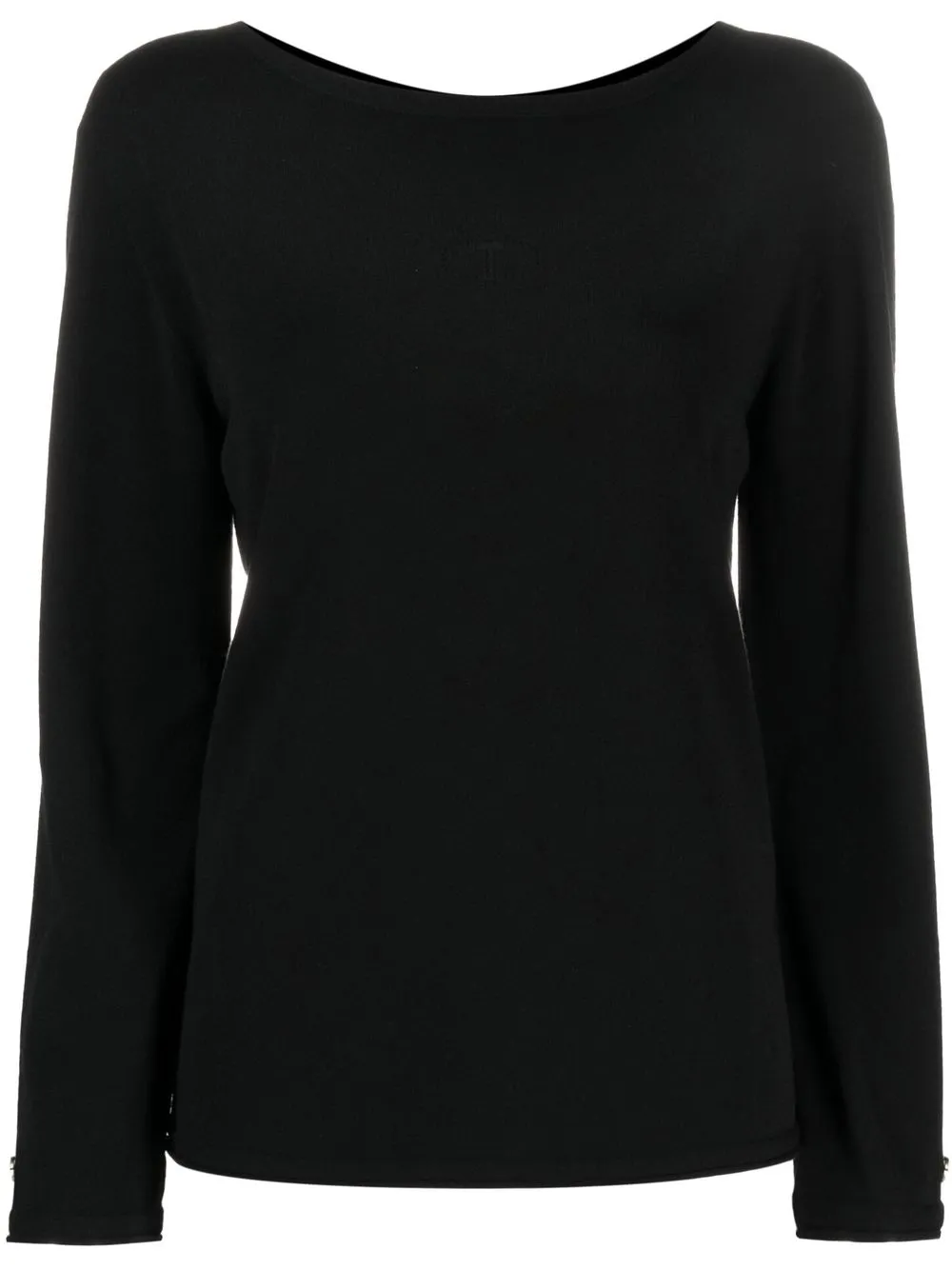 

TWINSET fine-knit long-sleeved knitted top - Black