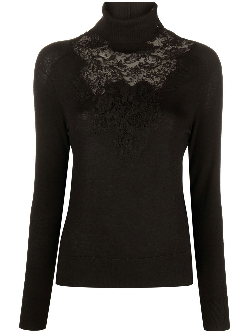 Ermanno Scervino lace-detail long-sleeve Top - Farfetch