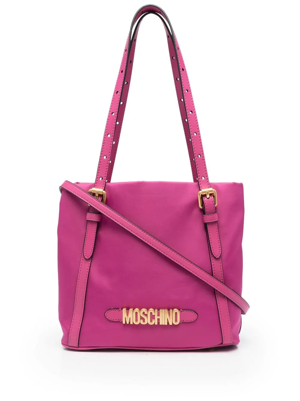 

Moschino bolsa de hombro con placa del logo - Rosado