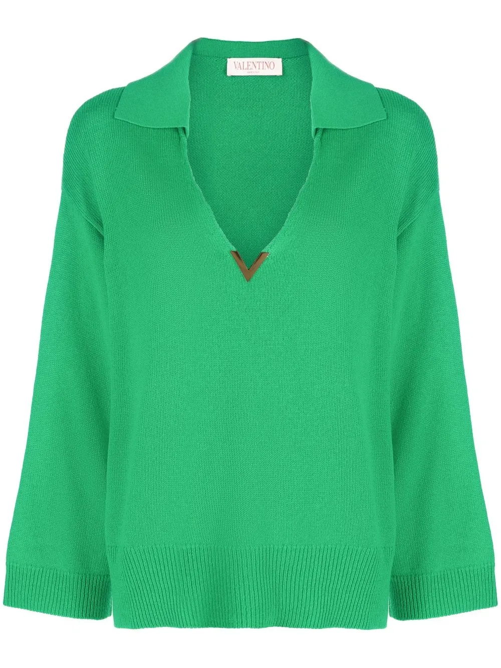 

Valentino VGold detail cashmere jumper - Green