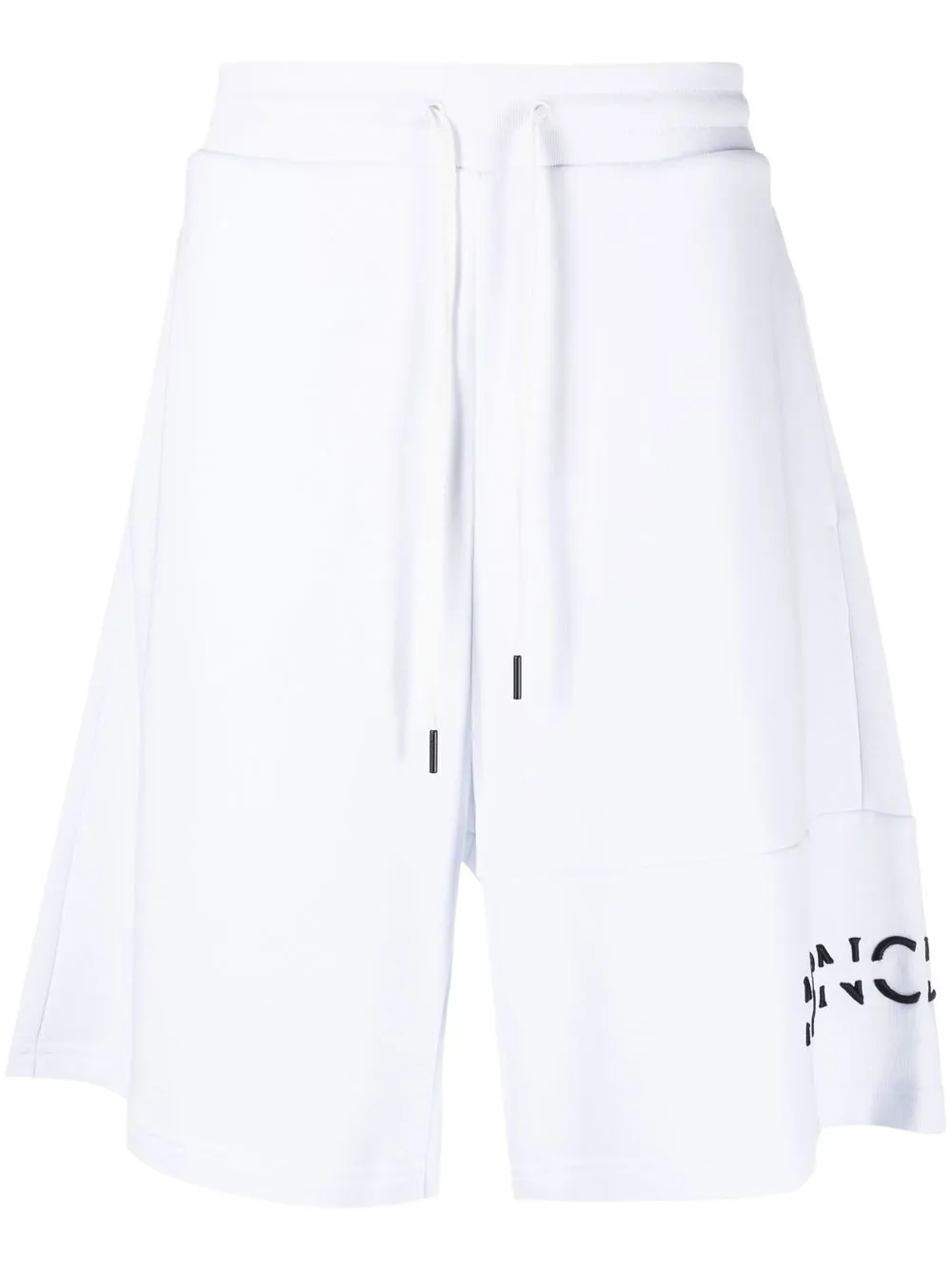 

Moncler embroidered-logo jogging shorts - White