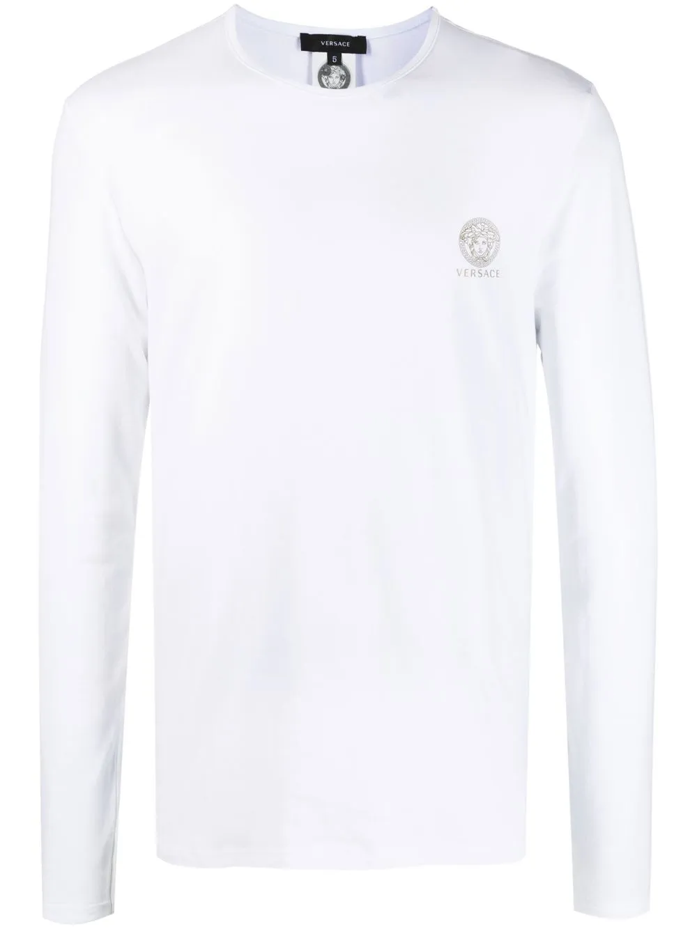 

Versace top manga larga con logo - Blanco