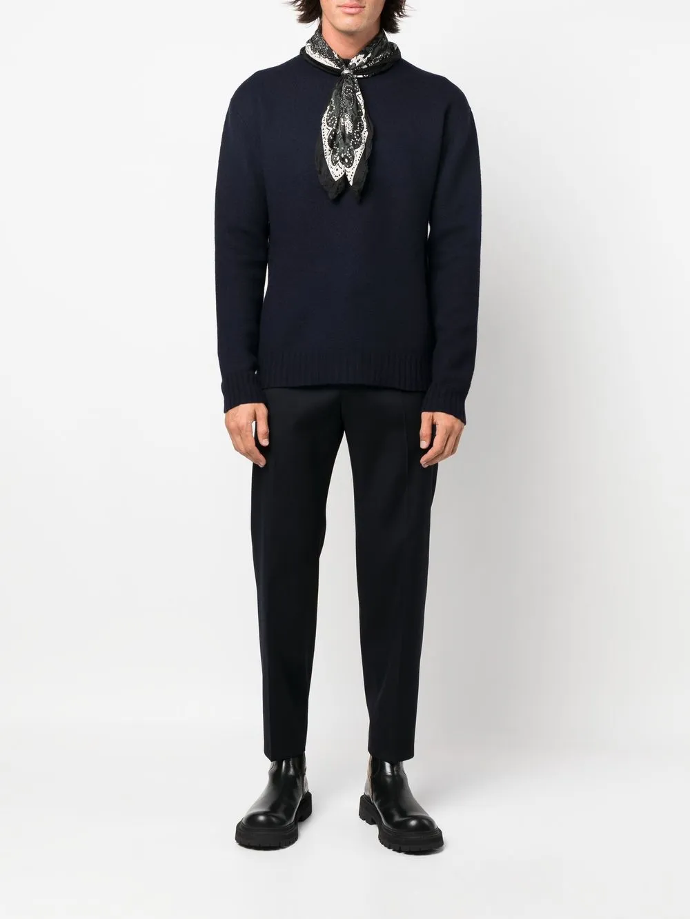 Jil Sander Broek met elastische tailleband - Blauw