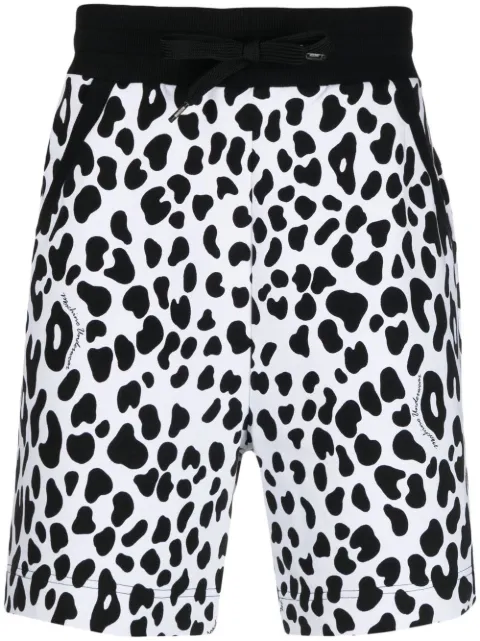 Moschino shorts de playa con estampado de leopardo